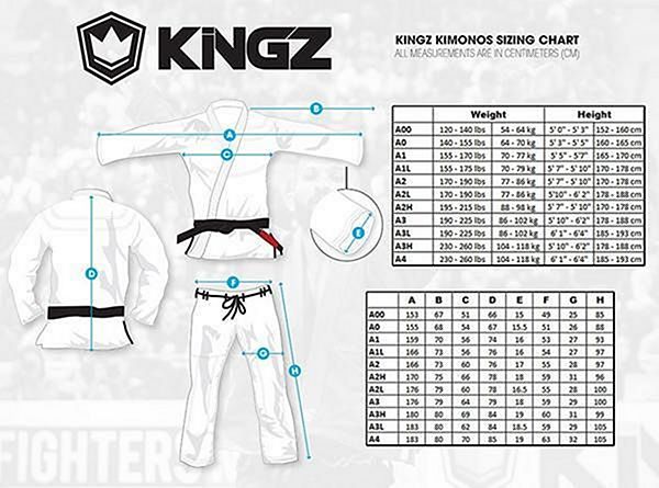 Elite Jiu Jitsu Gi Size Chart