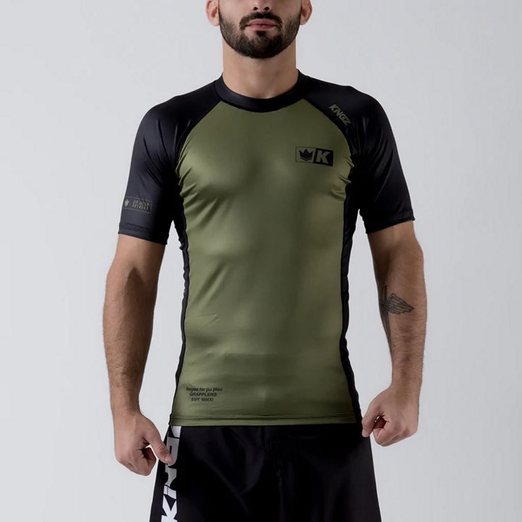 Kingz Krown S/S Jiu Jitsu Rash Guard Vert