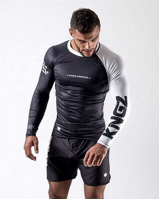 Kingz OE L/S Rashguard Black-White