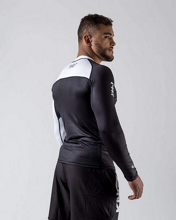 Kingz OE L/S BJJ Rash Guard Noir-Blanc