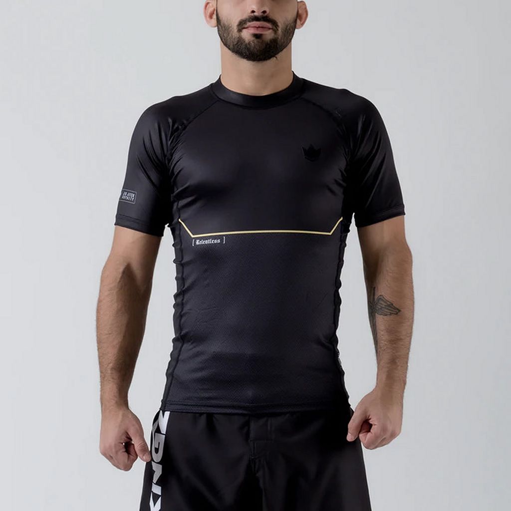 Kingz Relentless S/S BJJ Rash Guard Noir