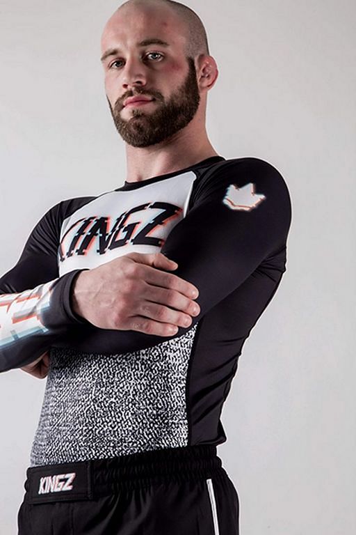 Kingz OE L/S BJJ Rash Guard Noir-Blanc