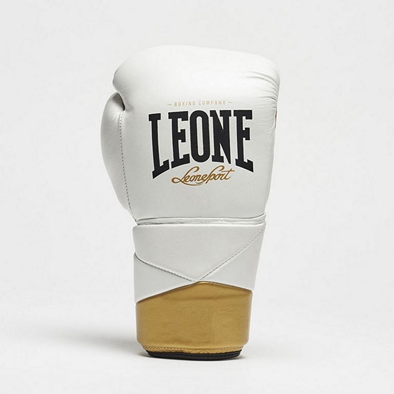 Leone 1947 Guantes De Boxeo Mujer PARTHENOPE GN326 Blanco-Oro