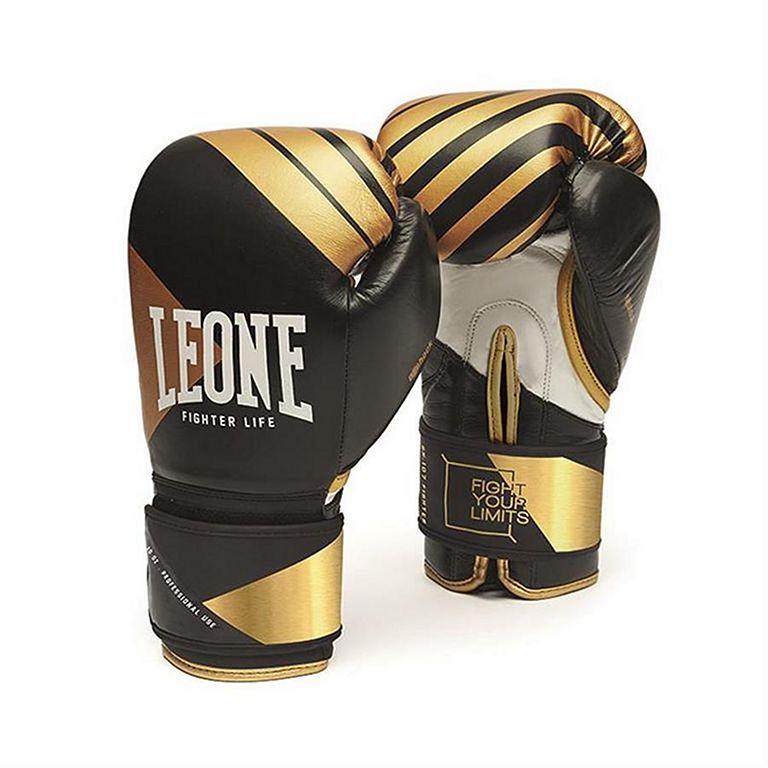 Leone 1947 Boxing Gloves Fighter Premium Nero-Oro