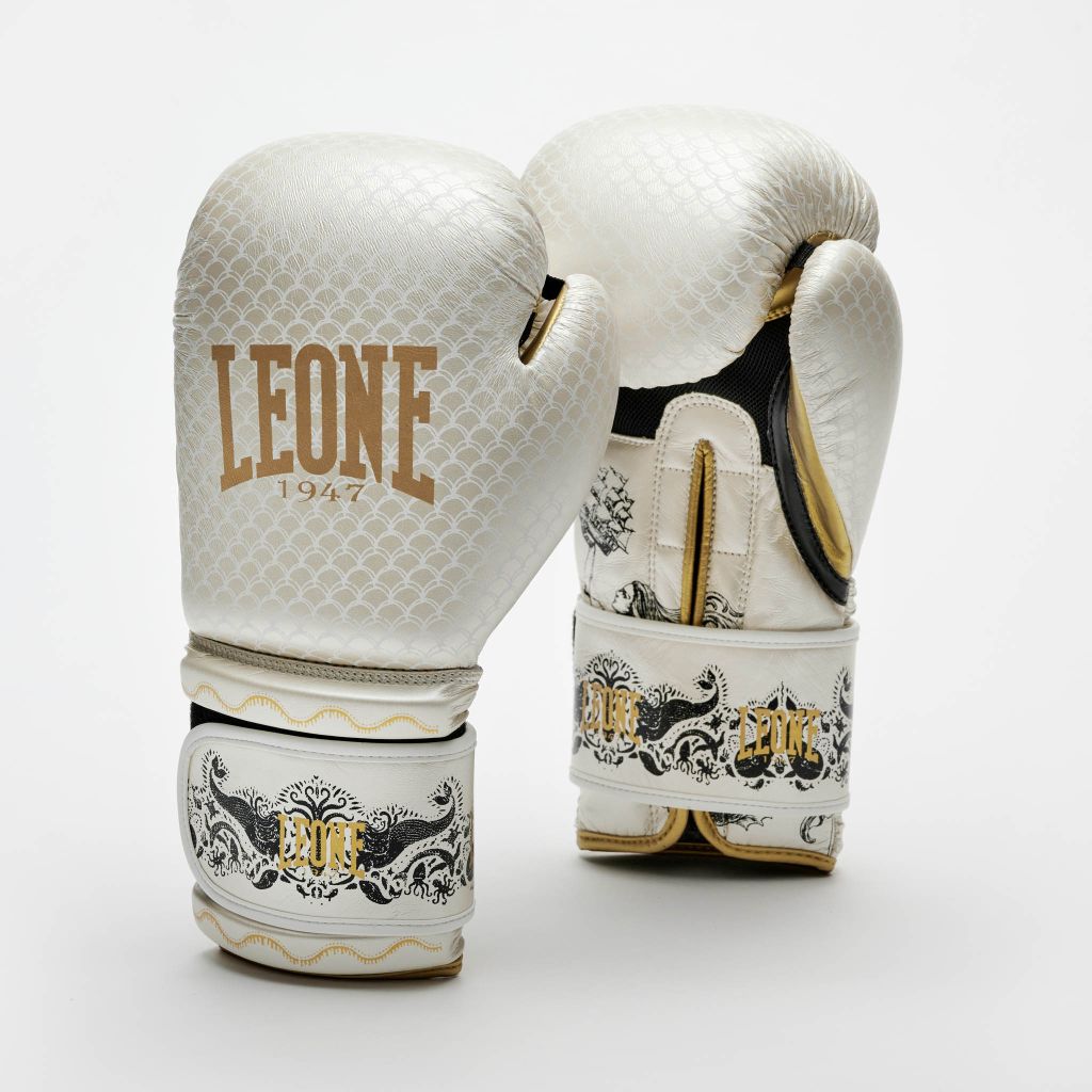 Leone 1947 Guantes Boxeo Nefertiti Blanco-Oro