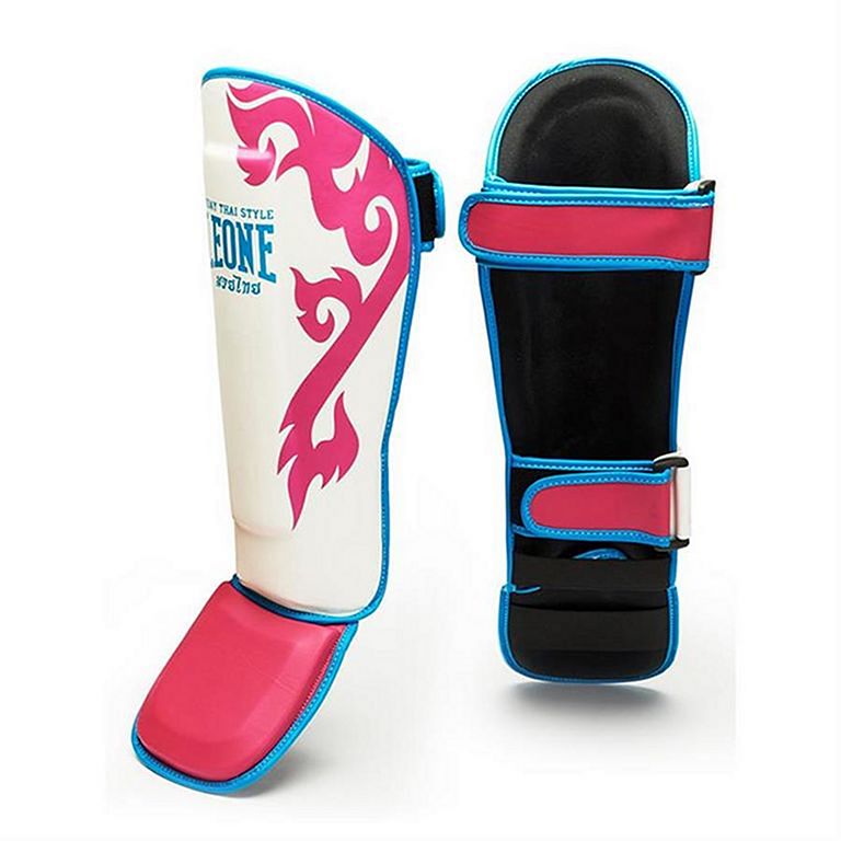 Muay Thai shin guards Leone 1947 Shock red > Free Shipping