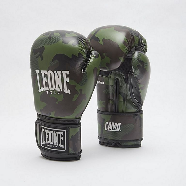 Leone 1947 Guantes Boxeo Mujer Neo Camo Negro-Rojo