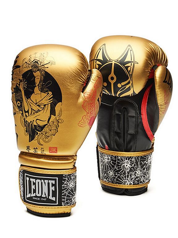 Leone Boxing Guantes Boxeo Mujer Kitsune Oro