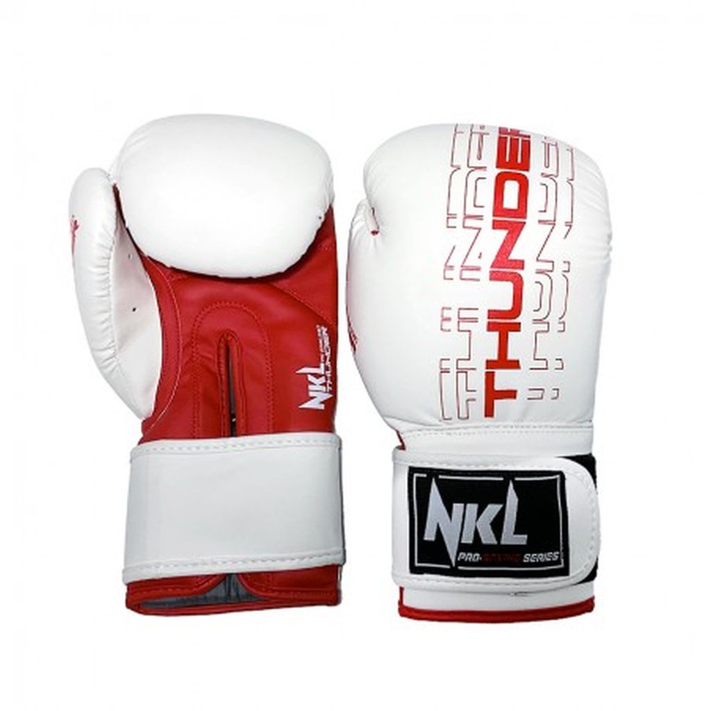 NKL Thunder 22 Boxing Gloves WhiteRed