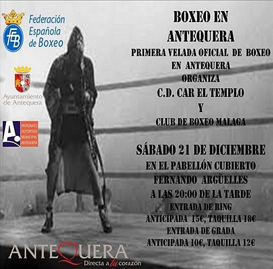 A Roninwear sorteia luvas Charlie na primeira Gala Oficial de Boxe em Antequera