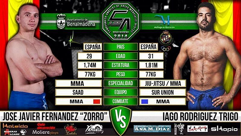 Iago luchara en el Campeonato de Andalucía de MMA Amateur