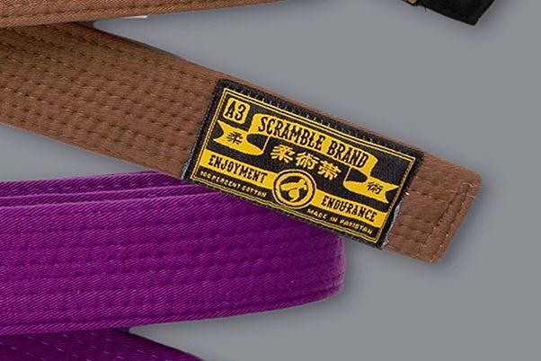 Scramble woven label bjj belts enjoyment and endurance