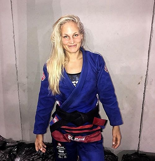 Emilia Tuukkanen with her brand new Athlete v4 BJJ gi