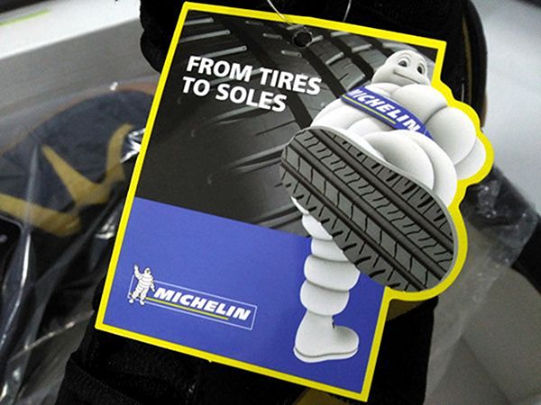 Michelin tag on Everlast PIVT boxing shoes