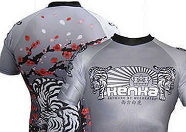 Kenka White Tiger Rashguard S/S Grigia disponibile adesso su RoninWear