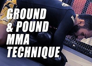 Schlagen auf dem Boden MMA (Ground and Pound)