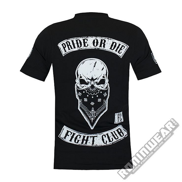 Fight Short PRiDEorDiE ONLY THE STRONG - Noir