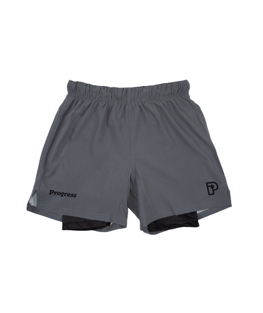 Progress Jiu Jitsu Academy + Hybrid Shorts Cinza-Preto