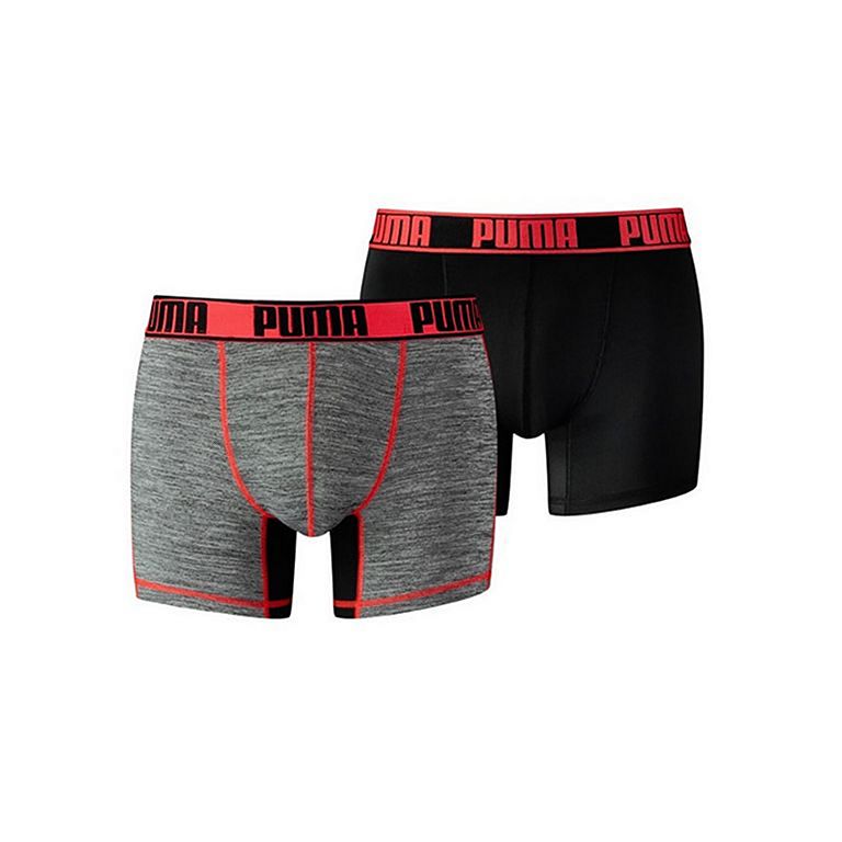 Puma Active Schwarz-Rot Grizzly Pack Boxer 2 Boxers