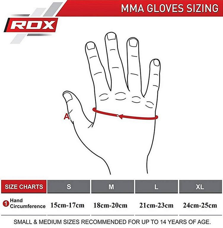 RDX GGL-F2B Leather Blood MMA Fighting Grappling Gloves