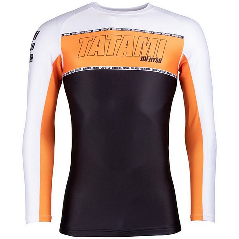 Tatami Renegade Grey Mens BJJ Rash Guard Long Sleeve Jiu Jitsu Compression MMA