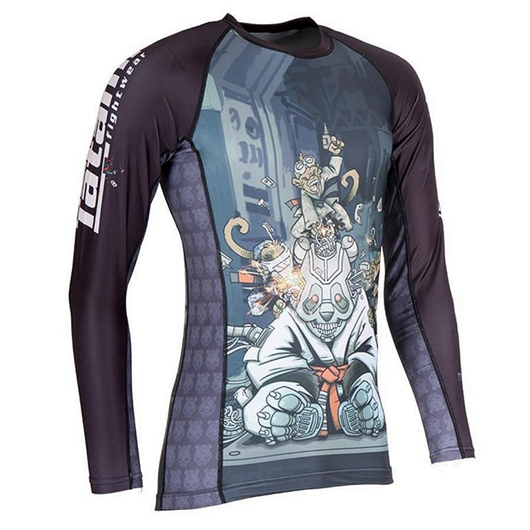 Tatami Gentle Panda Grappling MMA BJJ Jiu Jitsu Long Sleeve LS Rashguard 