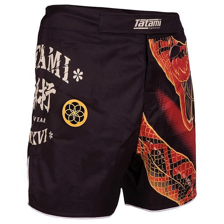 Tatami Duelling Snake Shorts Preto-Vermelho