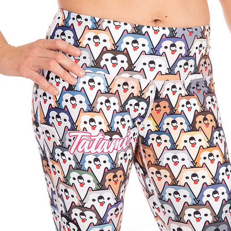 Tatami Husky Dog Gym Leggings BJJ Spats MMA Womens Jiu Jitsu Yoga Compression