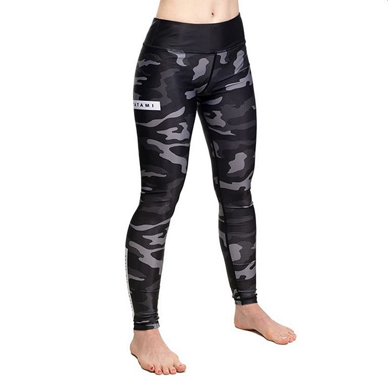 Tatami Ladies Rival Black & Camo Grappling Spats Preto-Camo