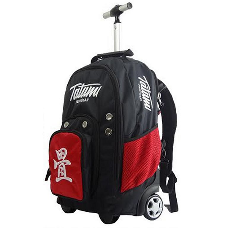 Escultor pivote bruja Tatami Mochila Equipaje Mano Con Ruedas Negro-Rojo