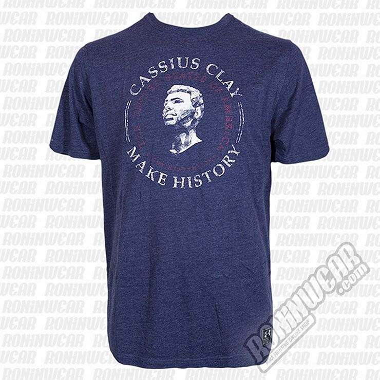 Armour Muhammad Ali Cassius Make History T-Shirt Azul Mari