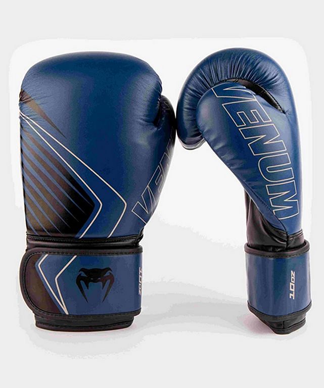 Venum Guantes Boxeo Elite Blanco-Azul Marino