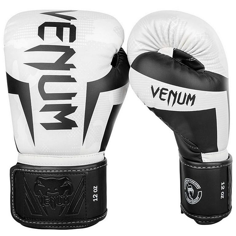 Venum - Guantes Boxeo / Elite / Negro-Blanco / 10 oz