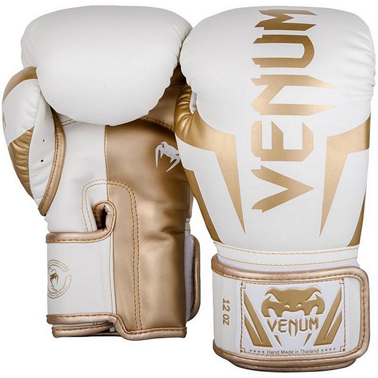 Guantes de Boxeo Venum Elite - Blanco/Marfil