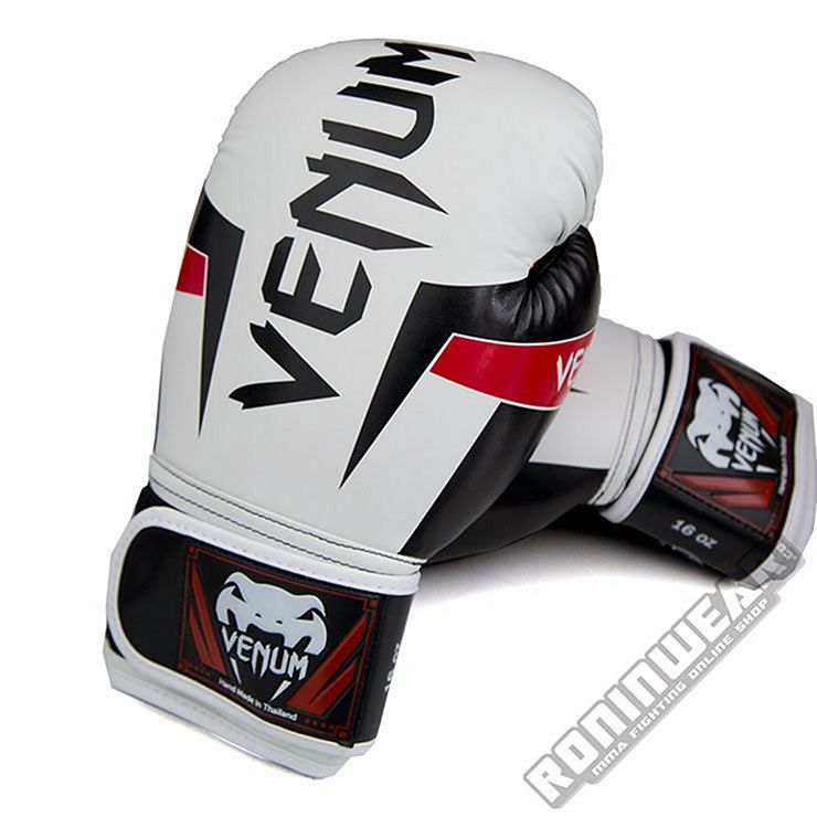 Venum Elite Boxe Gants Tout Blanc Mma Muay Thai Kick Boxing