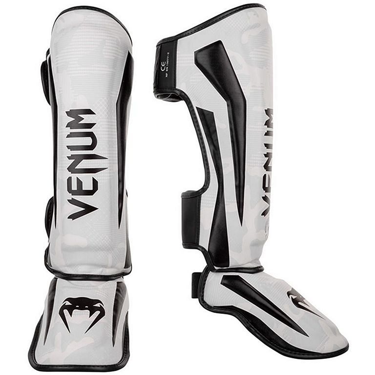 Espinilleras Venum Predator (Blanco/Negro) – Capital MMA