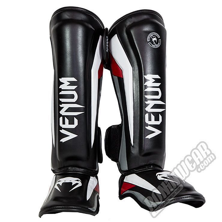 Venum Elite Standup Shinguards Noir-Blanc