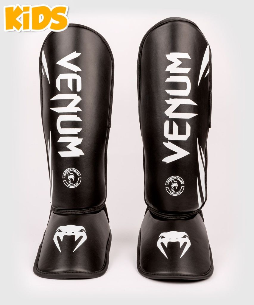 Venum Espinillera Niños Elite Negro-Blanco