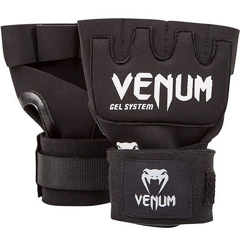 Proteccion Nudillos Muñecas MMA Muay Thai Kick Boxing Boxeo Full Contact  Sanda Venum Gel Kontact Glove Wraps Negro