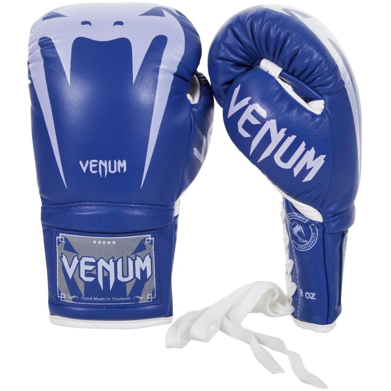 Venum Guantes Boxeo Giant 3.0 Cuero Nappa Con Cuerdas Azul