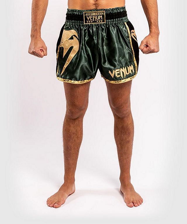 Pantalones Cortos de Muay Thai Venum Giant - Negro/Blanco/Oro – Venum España