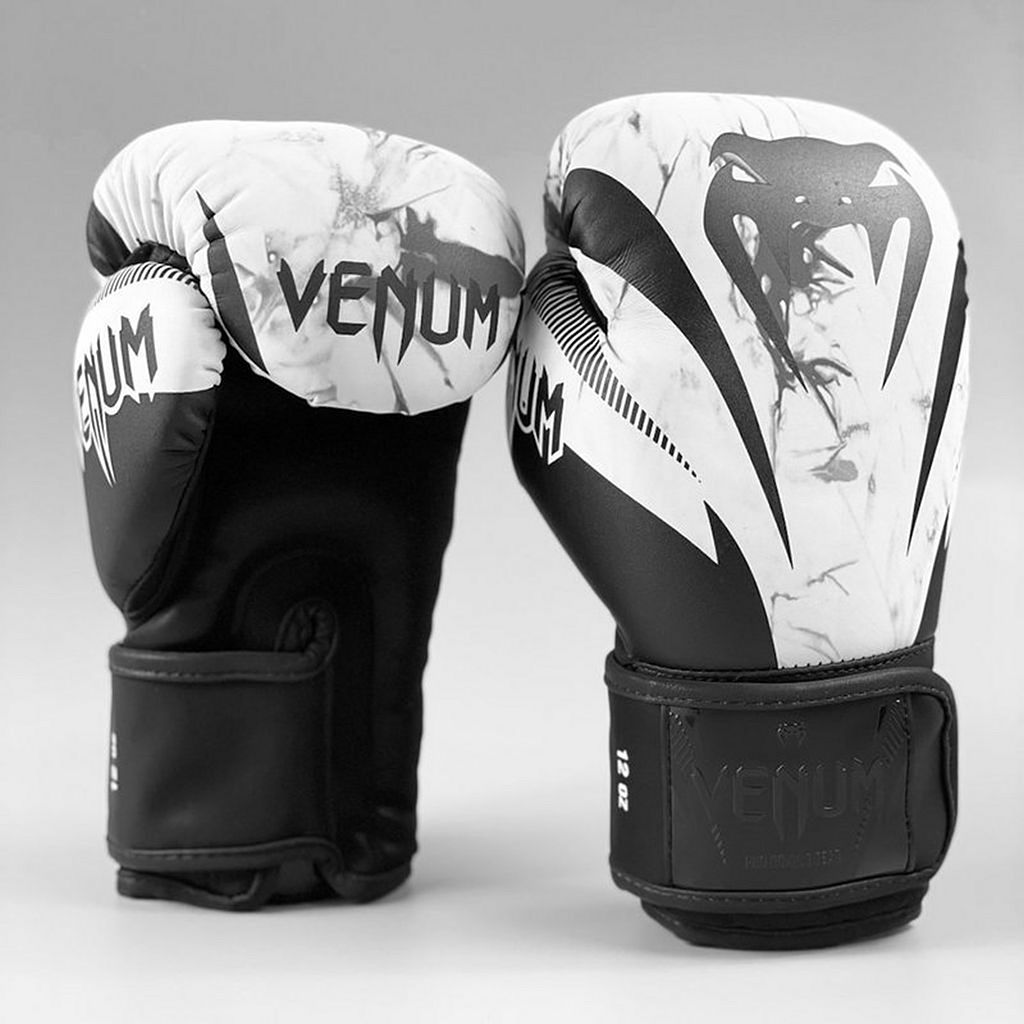 Venum Mixte Challenger 3.0 Gants de boxe, Blanc (Noir-Doré), 10 oz