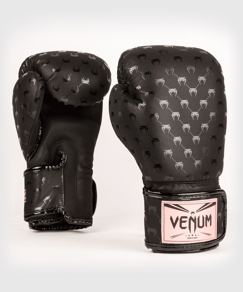 Schwarz-Rosa Impact Gloves Boxing Monogram Venum