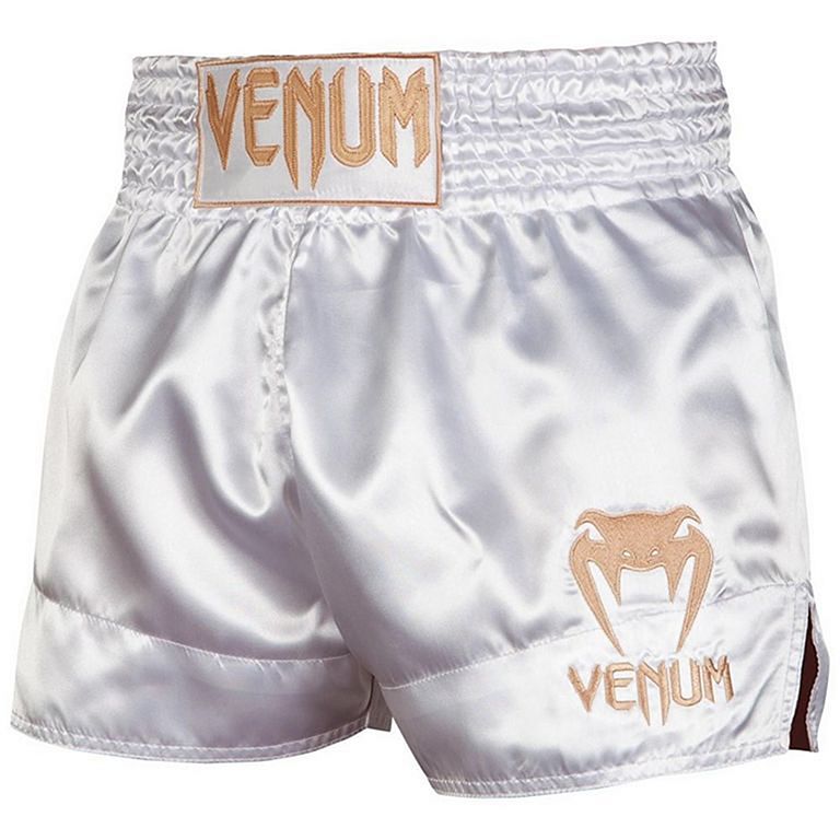 Short de Muay Thai Venum Classic - Blanc/Noir – Dragon Bleu