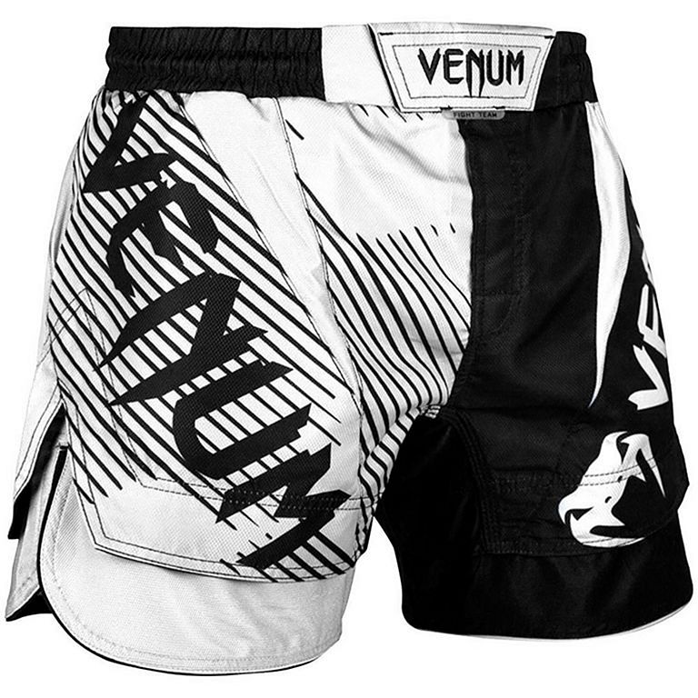 Venum Tempest 2.0 Fight Shorts Black White No-Gi BJJ MMA Jiu Jitsu Training