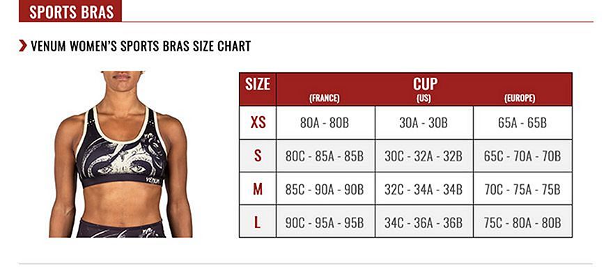 sports bra size