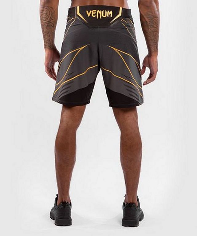 Venum UFC Authentic Fight Night Mens Shorts Long Fit Champion Preto-Dourado