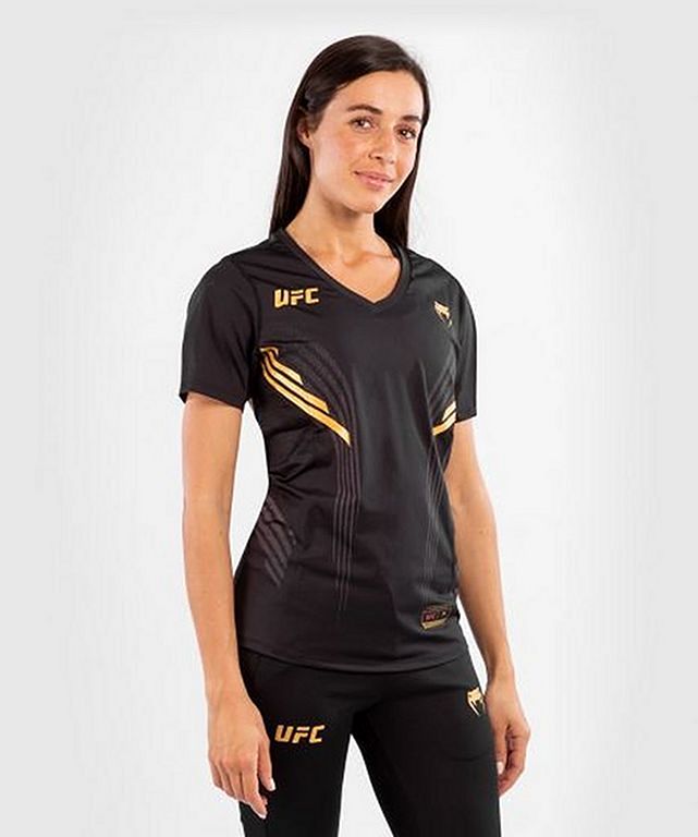 Venum UFC Venum Authentic Fight Night Women's Walkout Jersey Champion  Preto-Dourado